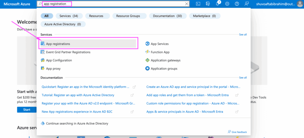 azure app registration search 1536x697 1
